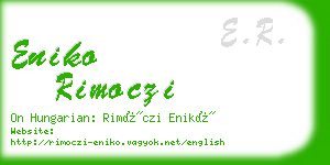 eniko rimoczi business card